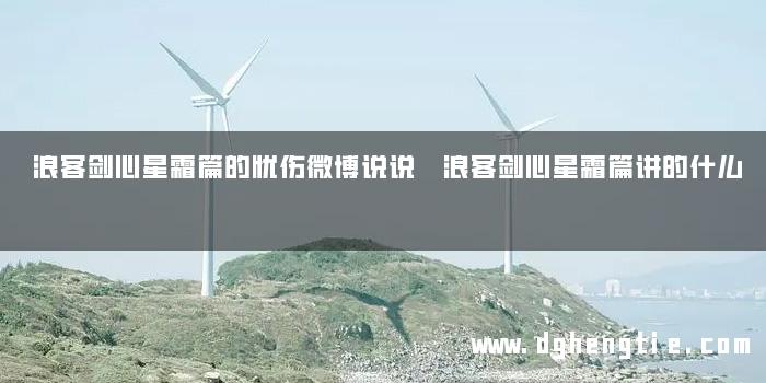浪客剑心星霜篇的忧伤微博说说 浪客剑心星霜篇讲的什么